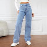Jeans casual a vita alta da donna - Jeans donna ATREND