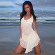 Mini abito aderente trasparente da donna - Abbigliamento Abiti ATREND