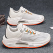 Sneakers casual patchwork in pelle PU mesh con lacci da uomo
