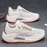 Sneakers casual patchwork in pelle PU mesh con lacci da uomo