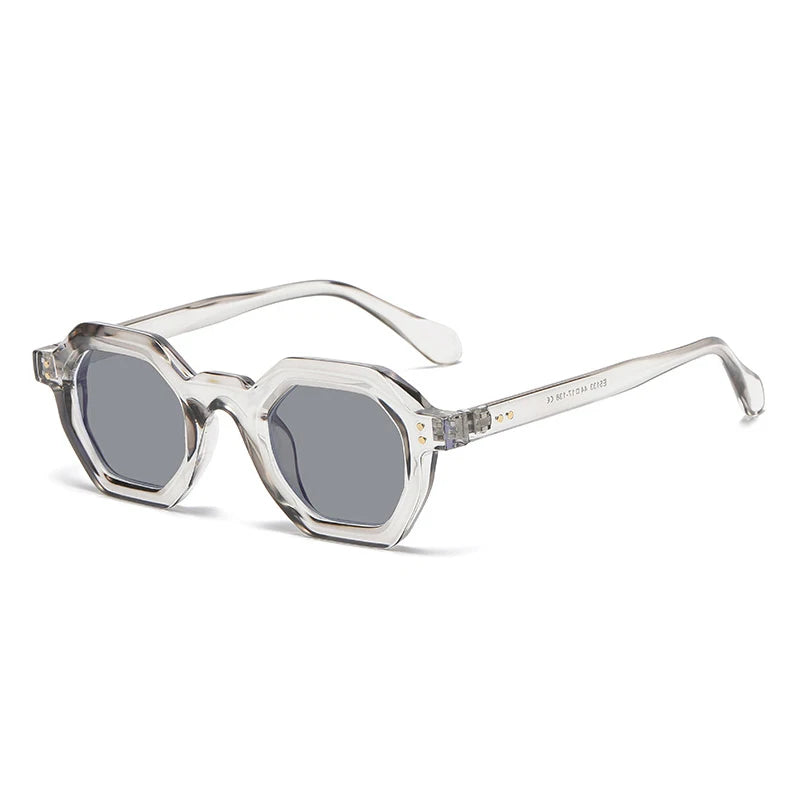 Occhiali da sole geometrici bicolor con lenti chiare o scure unisex - Occhiali da sole unisex ATREND