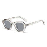 Occhiali da sole geometrici bicolor con lenti chiare o scure unisex - Occhiali da sole unisex ATREND
