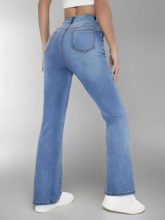 New Hot Women's Slimming Jeans High Waist Washed Denim Pants Casual Versatile European and American Style for Women