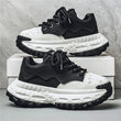 Sneakers chunky in pelle microfibra da uomo
