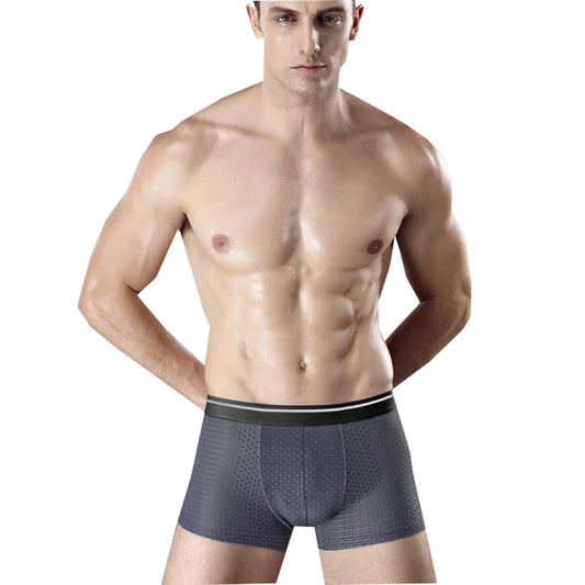 Men's 5 Piece Breathable Elastic Band Casual Boxer Shorts