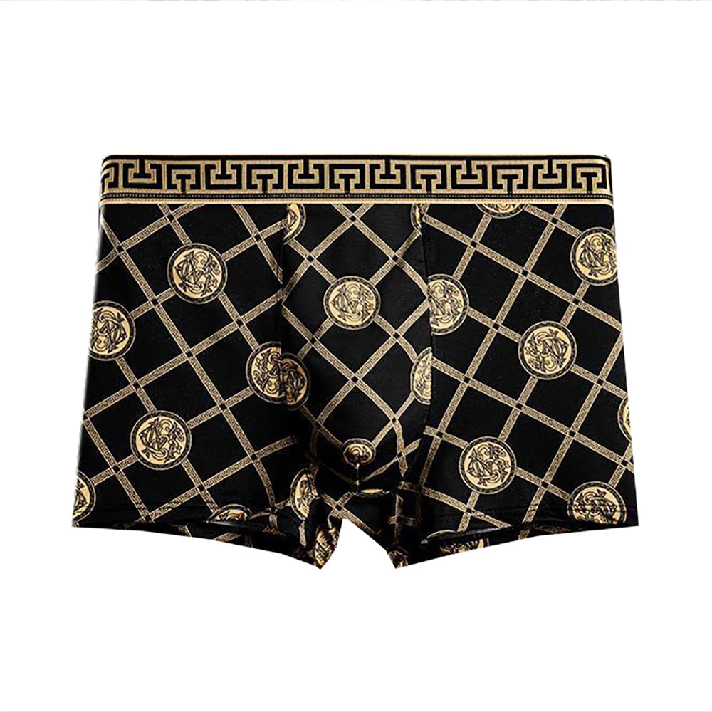 Boxer casual 4 pezzi con stampa grafica e fascia elastica da uomo - Boxer uomo ATREND