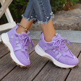 Sneakers casual bicolor mesh con lacci da donna - Sneakers donna ATREND