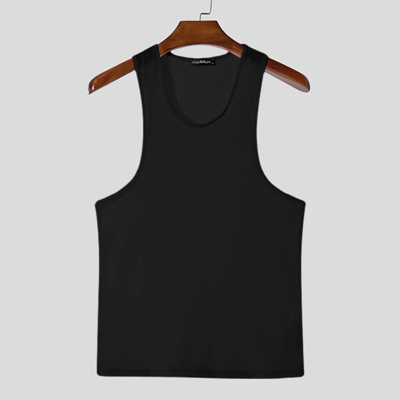 Canottiera casual trasparente da uomo - Canottiera uomo ATREND