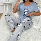 Pigiama casual t-shirt e pantaloni da donna - Pigiama donna ATREND