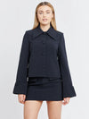Set coordinato casual blazer e minigonna da donna