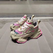 Sneakers casual patchwork con para alta e lacci da donna