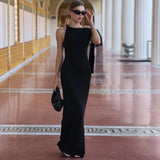 Abito lungo elegante asimmetrico da donna - Abbigliamento Abiti ATREND