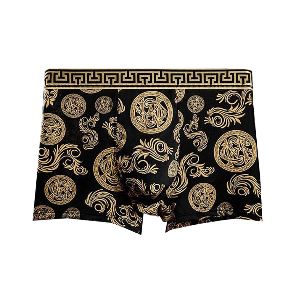 Boxer casual 4 pezzi con stampa grafica e fascia elastica da uomo - Boxer uomo ATREND