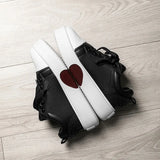 Sneaker casual in pelle PU a strisce e cuore da uomo