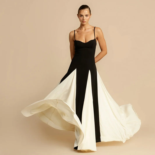 Abito lungo bicolor da donna - Abbigliamento Abiti ATREND