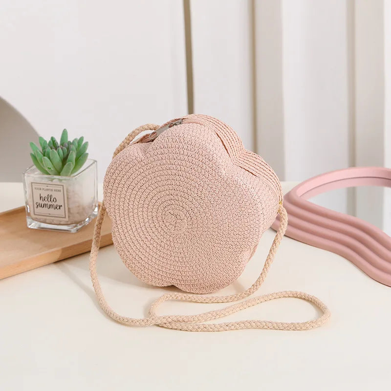 Borsa a tracolla in cotone a forma di fiore da donna - Borsa a tracolla ATREND