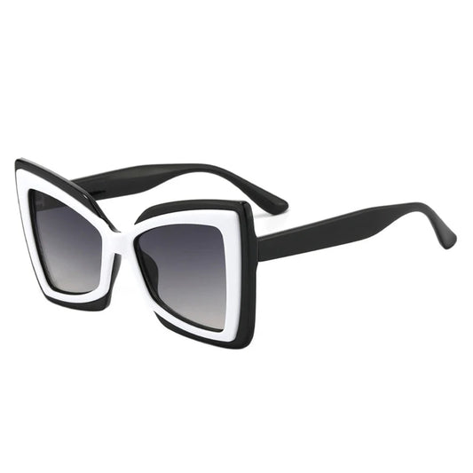 Occhiali da sole geometrici oversize bicolor da donna - Occhiali da sole donna ATREND