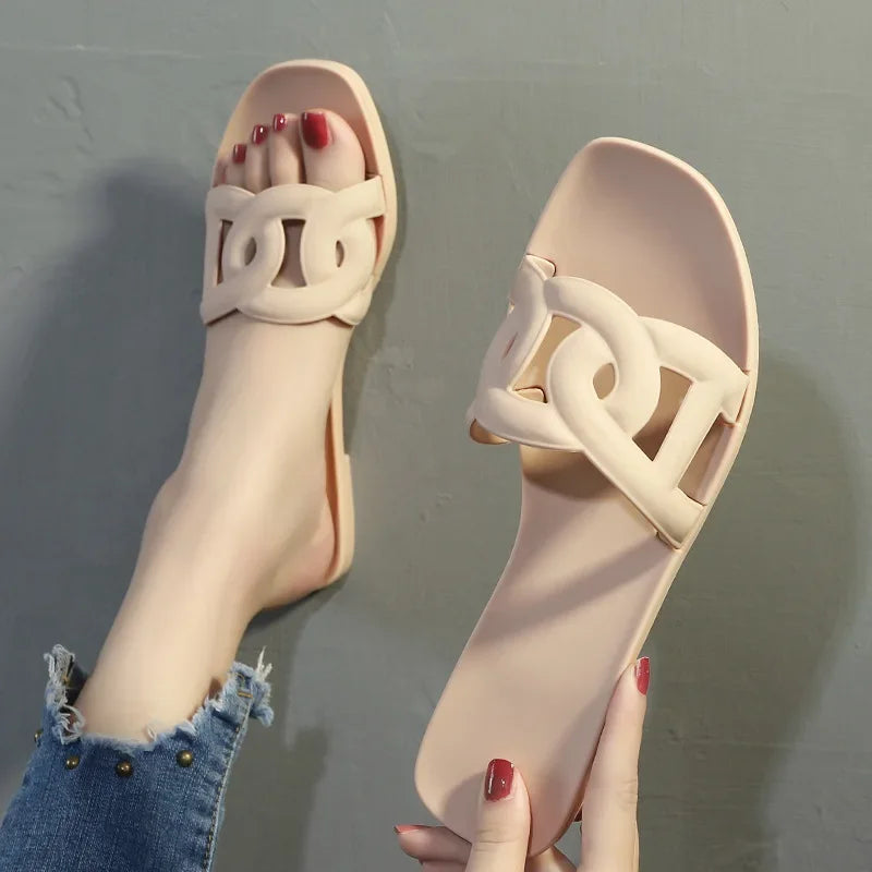 Ciabatte con fascia geometrica da donna - Ciabatte donna ATREND