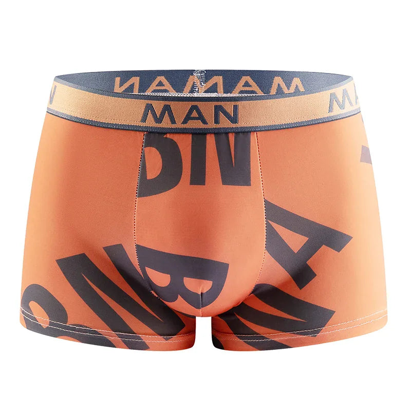 Men's 6 Piece Letter Print Casual Boxer Shorts