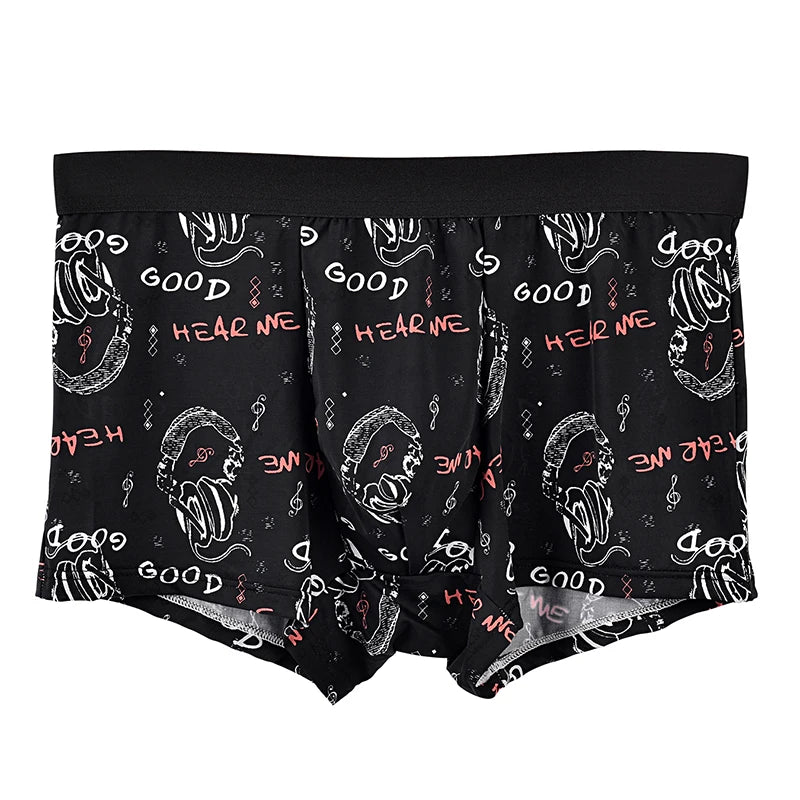 Boxer casual 8 pezzi con fascia elastica e stampa grafica da uomo - Boxer uomo ATREND
