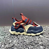Sneakers chunky casual con suola morbida in pelle PU da uomo