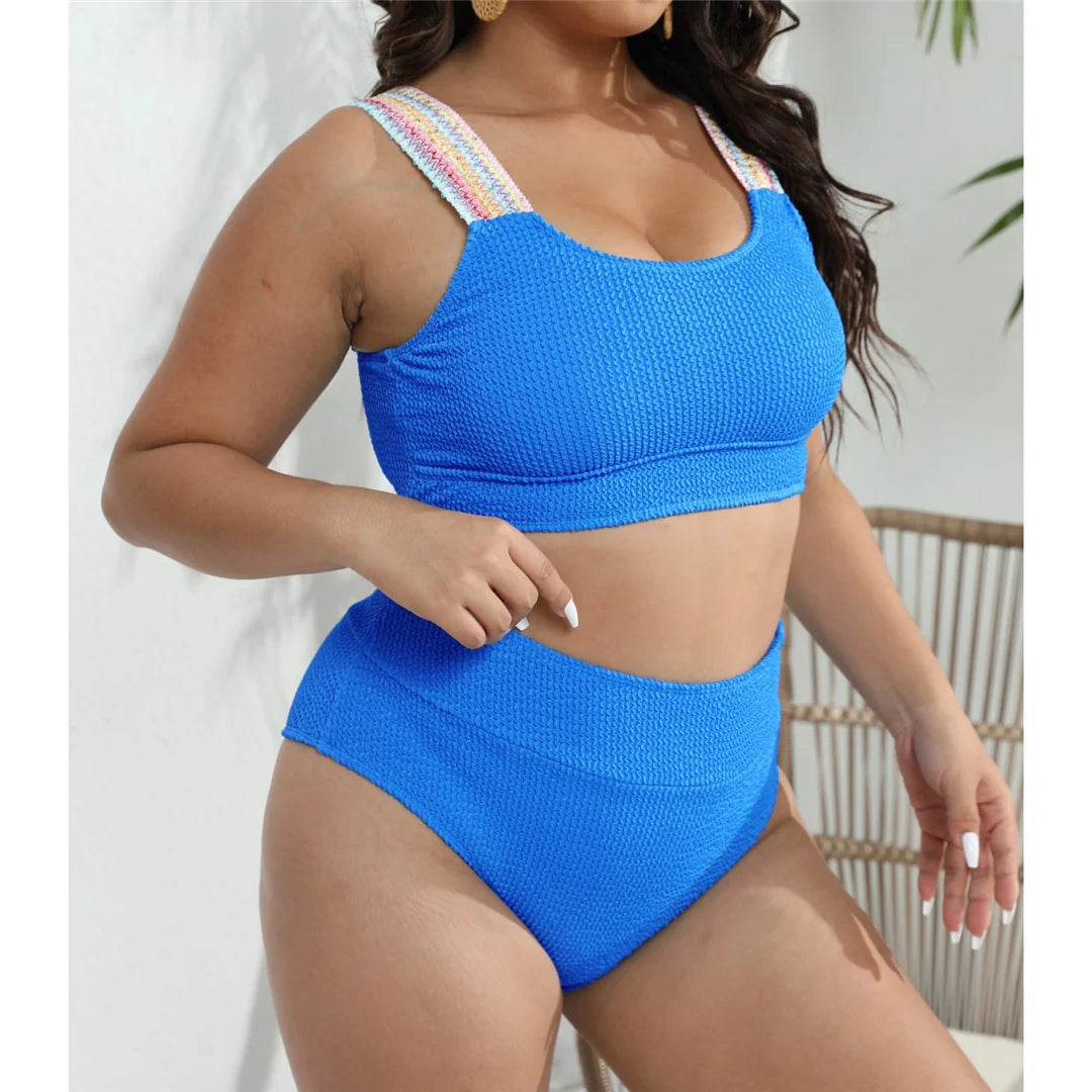 Women's High-Waisted Bra and Panty Two-Piece Bikini Set