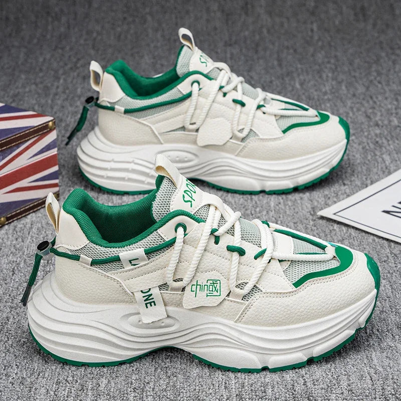Sneakers casual in pelle PU da uomo