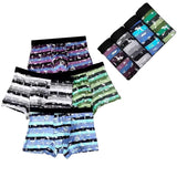 Boxer casual 4 pezzi traspiranti con stampa grafica da uomo - Boxer uomo ATREND