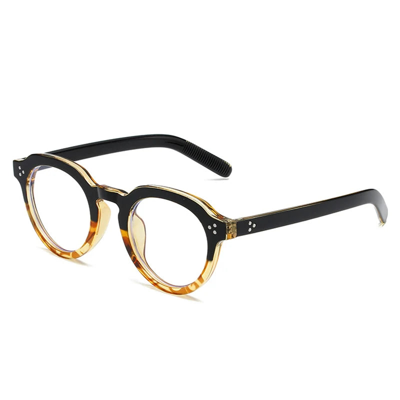 Occhiali da sole rotondi bicolor con lenti trasparenti e colorate unisex - Occhiali da sole unisex ATREND