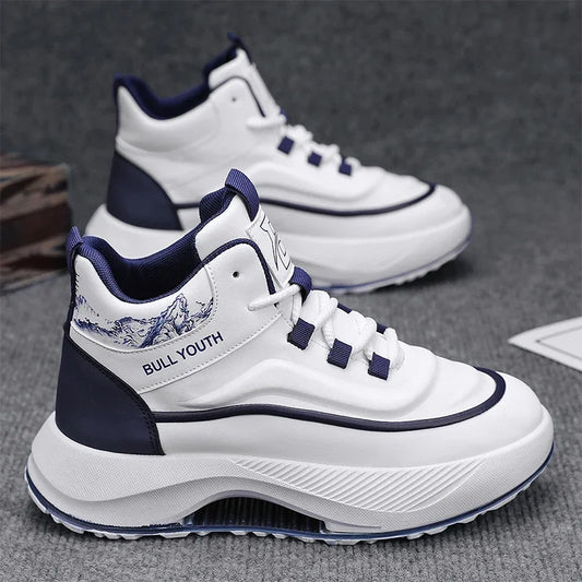 Sneakers casual con suola in gomma e chiusura a lacci da uomo
