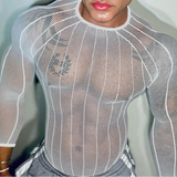 T-shirt trasparente in rete da uomo - Pantaloni uomo ATREND