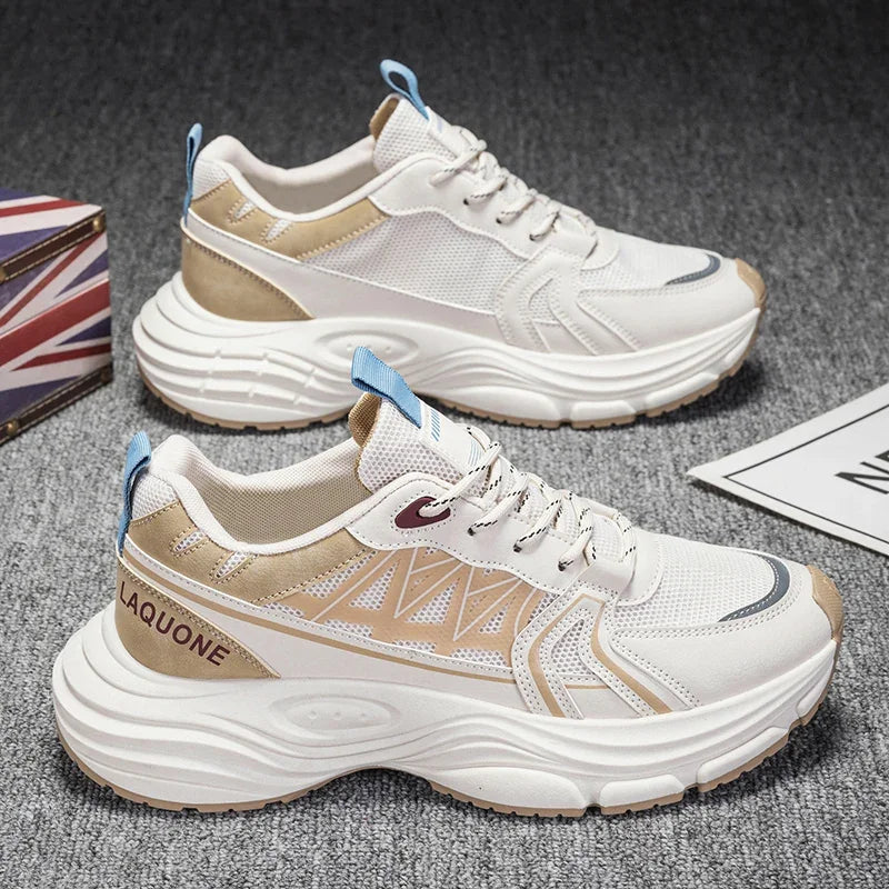 Sneakers casual in pelle PU da uomo
