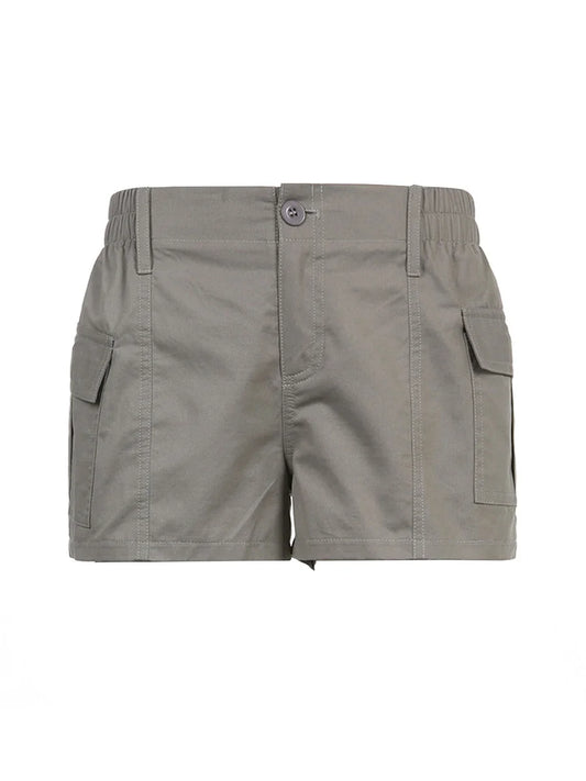 Pantaloncini cargo a vita bassa multi tasche da donna - Pantaloncini da donna ATREND