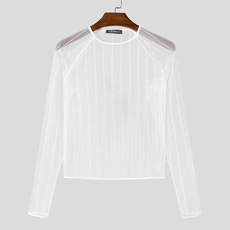 T-shirt trasparente in rete da uomo - Pantaloni uomo ATREND