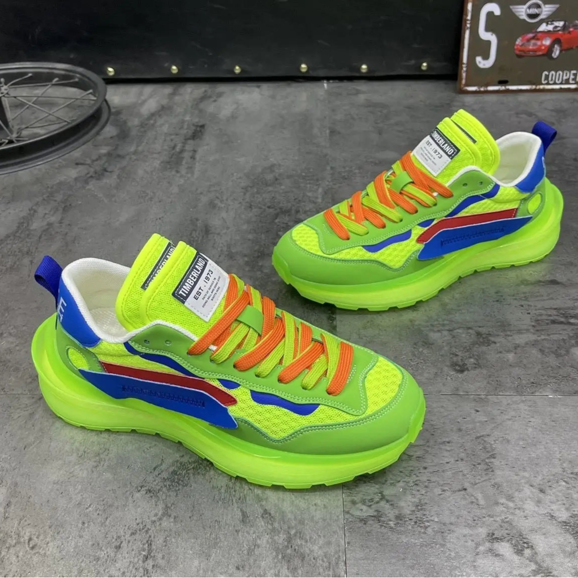Sneakers casual con suola morbida in pelle microfibra da uomo