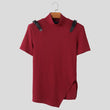 T-shirt casual geometrica con fibbie da uomo - T-shirt uomo ATREND