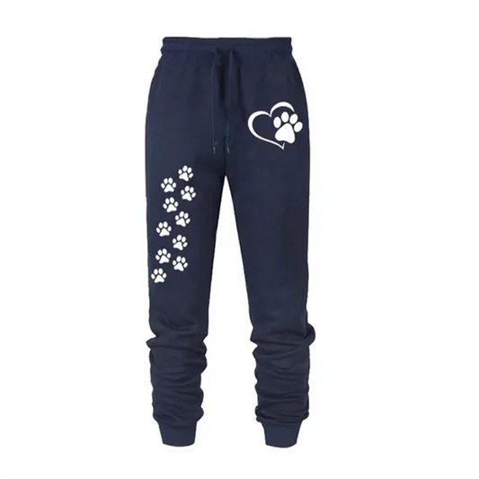 Pantaloni sportivi casual con fascia elastica e stampa animale da donna - Pantaloni sportivi donna ATREND