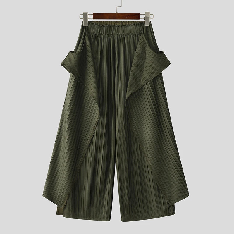 Pantaloni casual in lino geometrici da uomo - Pantaloni uomo ATREND