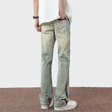 Jeans casual patchwork streetwear da uomo - Jeans uomo ATREND