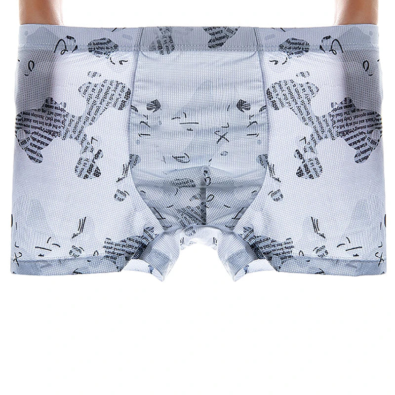 Boxer casual 5 pezzi elasticizzati con stampa grafica da uomo - Boxer uomo ATREND