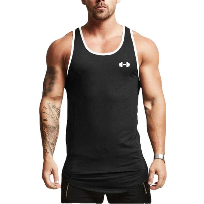 Camiseta deportiva con borde en contraste para hombre.