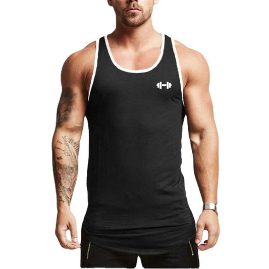 Camiseta deportiva con borde en contraste para hombre.