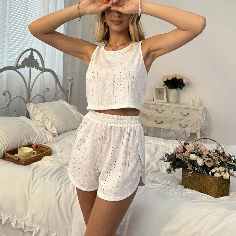 Pigiama casual canottiera e pantaloncini da donna - Pigiama donna ATREND