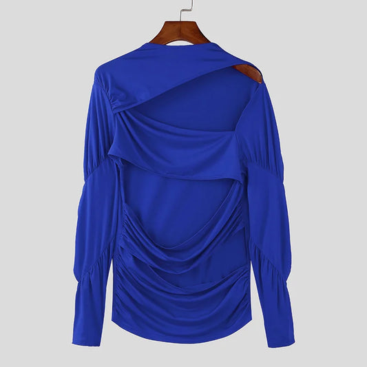 T-shirt scavata a maniche lunghe da uomo - T-shirt uomo ATREND