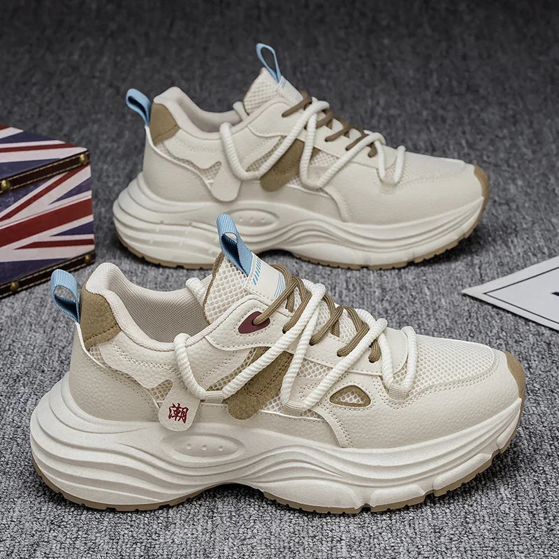 Sneakers casual in pelle PU da uomo