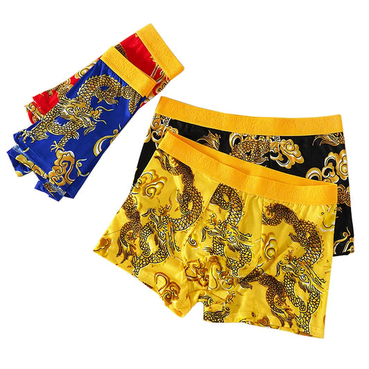 Boxer casual 4 pezzi con stampa animale e fascia elastica da uomo - Boxer uomo ATREND