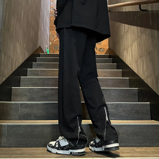Jeans casual con cerniera sul fondo da uomo - Jeans uomo ATREND