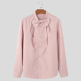 Camicia con chiusura a fiocco frontale da uomo - Pantaloni uomo ATREND