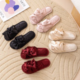 Ciabatte indoor in cotone con fiocco da donna - Ciabatte donna ATREND