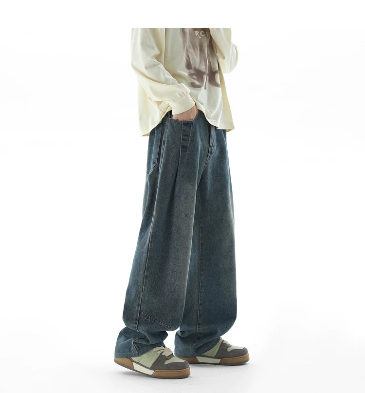 Jeans casual a gamba larga da uomo - Jeans uomo ATREND